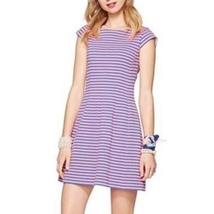Lilly Pulitzer Briella dress Coral pink & periwinkle blue stripes Size XS